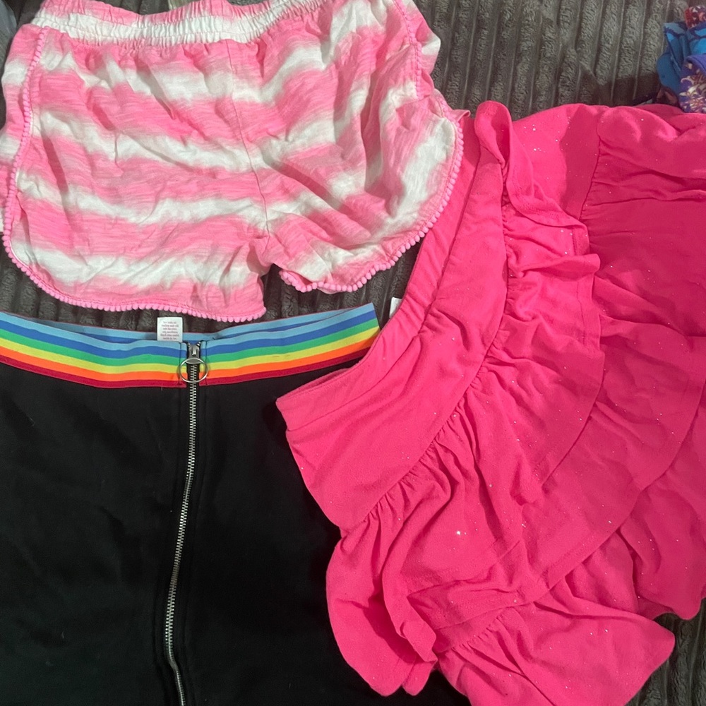 Justice 14/16 skirt/shirt/skort lot like new